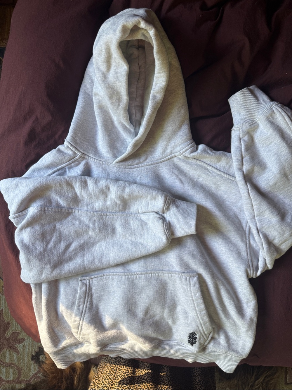 Free People Gray Cotton Hoodie XS